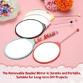 thumbnail image 4 of Uxcell 4 Pack Beadable Mirrors with Handle, 7.7 Inch Long Oval Shape Bead Mirror Bars Removable for DIY Crafts(Light Gray), 4 of 7