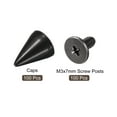 thumbnail image 3 of Unique Bargains 100 Ensembles de Clous Conique 7x10mm Clous et Vis Rivet Arrière Noir, 3 of 5