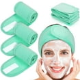 thumbnail image 1 of Diadema facial para spa, 4 paquetes de diadema de tela de rizo, toalla elástica ajustable para baño, maquillaje y deporte, 1 of 6