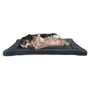 Angle View: Waterproof Dog Bed - 28x18 Pet Bed with Raised Edge - Easy-To-Clean Multi-Purpose Crate Mat for Home and Car Travel by PETMAKER (Navy)