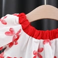 thumbnail image 4 of Ketyyh-chn99 Summer Dress Fashion Print Short Sleeve Summer Casual A-line Beach Skirt Red,8, 4 of 5