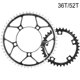 thumbnail image 3 of Naiovety Platos y bielas de bicicleta de carretera, piezas de bielas profesionales 110BCD anodizadas Ciclismo 36T y 52T, 3 of 6