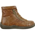 thumbnail image 4 of kozi Canada Women Comfort Casual Ankle Bootie RILEY-3 Fall Boot Wedge Boot Side Zipper Removable Insole Tan Size 7, 4 of 7