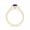 thumbnail image 2 of ANGARA Natural Oval 1.25 ct Tanzanite Halo Ring with Diamond Accents in 14K Yellow Gold for Women (Size-8x6mm) | December Birthstone, Anniversary, Jewelry Gift for Women | Natural Tanzanite Ring, 2 of 9