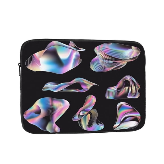 Laptop Sleeve Bag Compatible For iPad MacBook Air Pro Tablet Computer PC notebook Protective Fit in 10/12/13/14/15/16/17 inch Size 3D chrome shape (2)