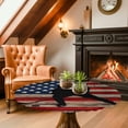 thumbnail image 6 of American Flag Round Fitted Tablecloth with Elastic Edge Blue Red USA Flag Retro Hockey Star Wood Grain Table Cover Fit for 45"-54" Tables Waterproof Tablecloths for Dinner Camping Picnic, 6 of 9
