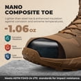 thumbnail image 4 of NORTIV 8 Steel Toe Work Boots for Men Waterproof Slip Resistant Safety Construction Boots Metrostrike-Nano, 4 of 10
