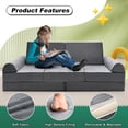 thumbnail image 6 of MOPHOTO Kids Couch Play Set, 11PCS Modular Kids Sofa Couch Fold Out Couch Playhouse Play Set for Toddlers, Creative Couch Kids Foam Play Couch Indoor, 6 of 8