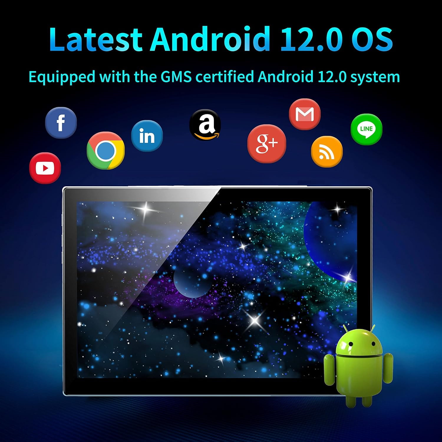 BYYBUO Android 13 Tablet, 10.1 inch Tablets, 3G RAM 32GB Storage 1080p Full HD Display 7000mAh Battery,6671-Octa-Core CPU,2.0GHz WiFi,Bluetooth, GPS Android Tablet