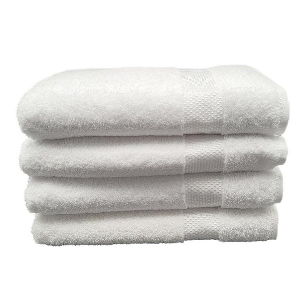 Toalla Medio Baño Cottonella Set 4 piezas Arezzo Color Blanco