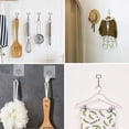 thumbnail image 3 of Ganchos adhesivos grandes de alta calidad para colgar ganchos de pared pesados de 66 libras, ganchos transparentes impermeables para toallas, duchas, cocinas al aire libre, tazas, 3 of 4