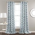 thumbnail image 2 of Lush Decor Edward Trellis Room Darkening 95" x 52" Geometric Gray 100% Polyester Metal Grommets 2-Pc Set Window Panel, 2 of 6