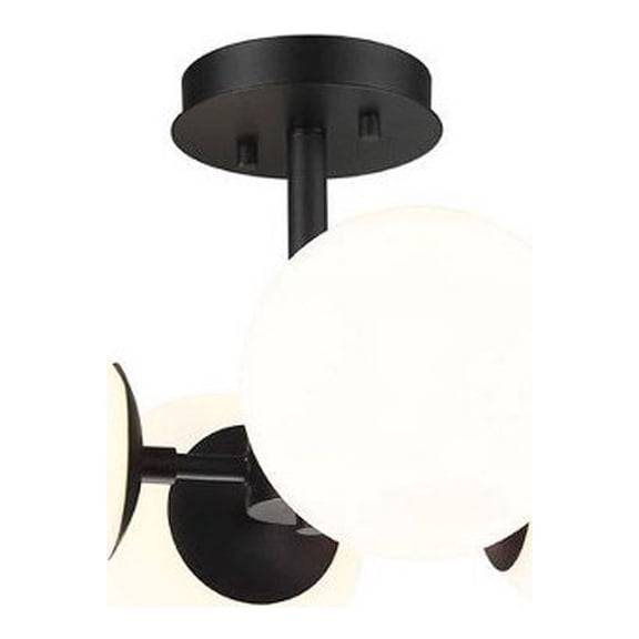 730SF4-MB-Z-Lite-Midnetic - 4 Light Semi-Flush Mount In Modern Style-10.75 Inches Tall and 18 Inches Wide