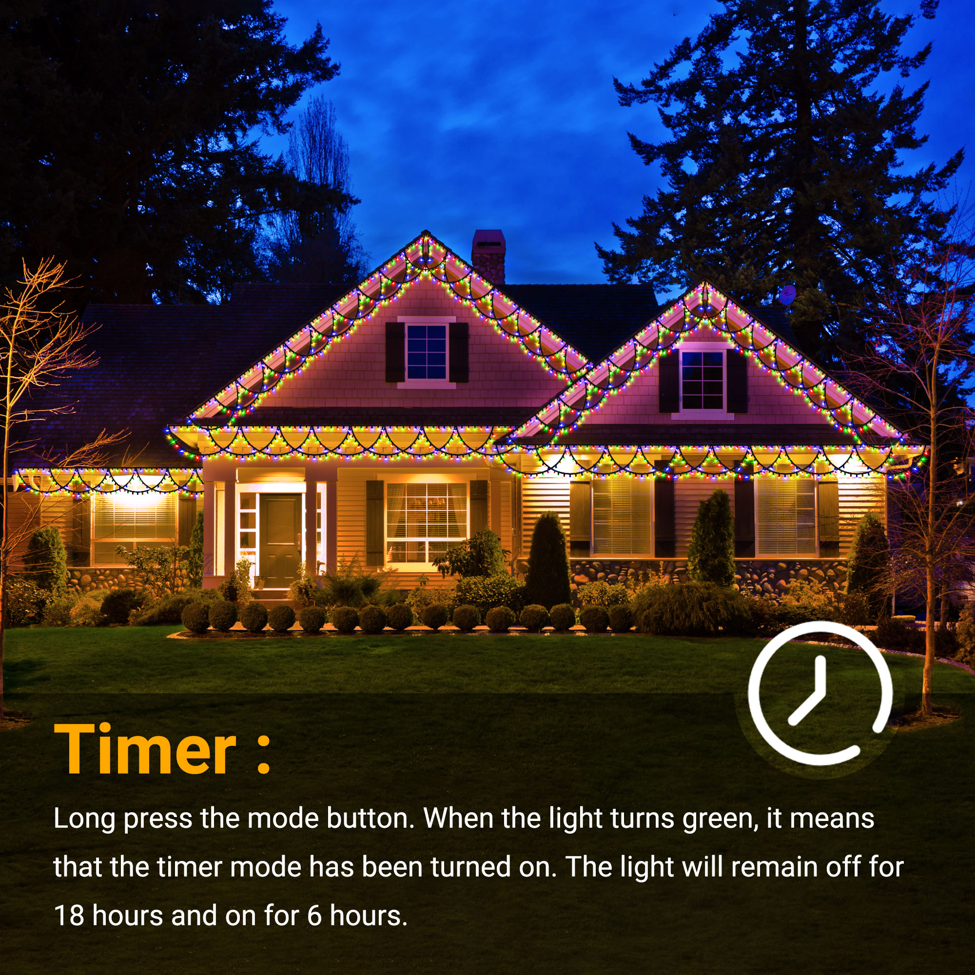 Daybetter 80ft 760-LED Multicolor Christmas Icicle Lights photo 2