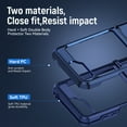 thumbnail image 2 of Cowithday for Samsung Galaxy Z Flip 5 Case, 2 in 1 Hard PC + Soft TPU Back Shell Heavy Duty Military Drop Protection Rugged Dual Layer Shockproof Hybrid Case for Galaxy Z Flip 5, Blue, 2 of 8