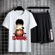 thumbnail image 1 of Slam Dunk-chándal de algodón para hombre, Camiseta con estampado de Anime, pantalones cortos, traje de verano, conjunto de entrenamiento holgado, ropa deportiva de baloncesto, camiseta de gran tamaño, 1 of 4