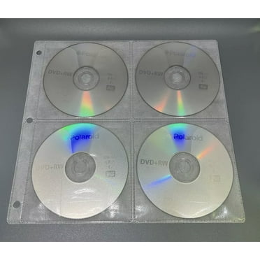 25-Pack White 8 Disc CD DVD Poly Sleeves 3 Ring Binder, Fits 200 CDs, SF005WHT