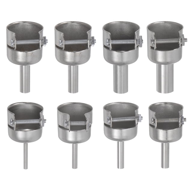 Unique Bargains 8 Pcs Kits de Buse de Pistolet à Chaleur en Acier 3/4/5/6/7/8/10/12mm Accessoire de Remplacement Outil de Réparation