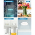thumbnail image 7 of Sunco 24 Pack 6 Inch LED Recessed Light, Ceiling Canless Recessed Lights, Baffle Trim Ultra Thin, 850 LM, 14W, 6000K Daylight Deluxe, Dimmable, Wafer Thin With Junction Box, 7 of 7