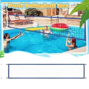 Surpdew Pool Volleyball Net Portable Beach Volleyball Set Water Volleyball Net Pool Volleyball Kit Blue