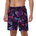 thumbnail image 1 of Balery Purple Butterfly Bañador para hombre, shorts de playa de secado rápido con entrepierna y forro de compresión-Large, 1 of 6