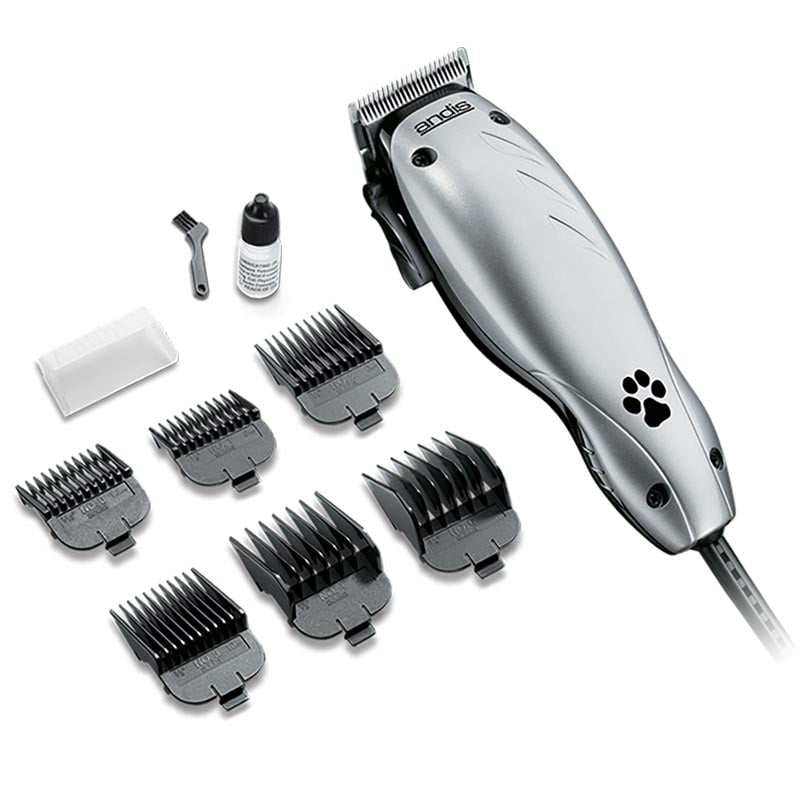Andis EasyClip 10 Piece Multi-Style Adjustable Blade Pet Clipper Kit -  Silver