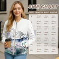 thumbnail image 7 of Xixirimido Womens Bomber Jacket Cropped Zip Up Varsity Jacket Loose Fit Casual Coat Lightweight Fall Winter Outerwear With Pockets, Swan Lotus Flower, Large, 7 of 7