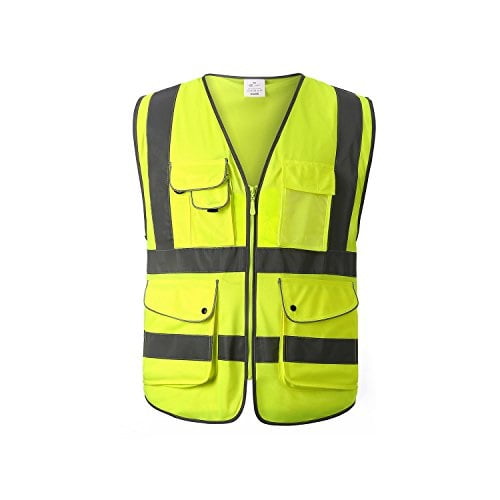 xiake safety class 2 high visibility safety vest with pockets and