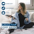 thumbnail image 3 of lkijhrd King Size Fleece Blanket | Comfy Supersoft Fleece Blanket \u2013 All-Season Light Weight Throw Blanket | Luxuriously Soft | Throw Blanket for Couch and Sofa | Machine Wash | Blue, 3 of 9