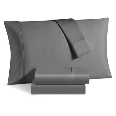 1000 Thread Count Solid Sateen 6 Pc. Sheet Set, King, Extra Deep Pocket - Grey