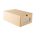 thumbnail image 1 of Drawer Shoe Box Thick Kraft Paper Shoe Box Sport Shoes Box for Men Women Transparent Shoe Storage Box, 1 of 5