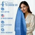 thumbnail image 4 of Dan River Bath Towel 4 Pack 27x54 in Ultra Soft Quick Drying Cotton Towel - Medium Blue, 4 of 8