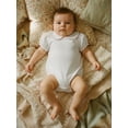 thumbnail image 6 of BemeyourBBs Newborn Baby Girls Summer Clothes Bubble Romper Outfit Puff Short Sleeve Peter Pan Doll Collar Bodysuit Jumpsuit Playsuit, 6 of 9