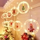thumbnail image 1 of Cortina de luz navideña de 3 m, guirnalda de luz para ventana interior, USB, blanco cálido, 10 anillos con luces navideñas 3D, decoración para dormitorio, hogar, fiesta, 1 of 5
