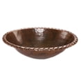 thumbnail image 2 of Premier Copper Products BSP3-LO19RRDB Oval Roped Rim Self Rimming Sink with Vessel Faucet, 2 of 4