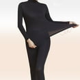 thumbnail image 5 of Clearance!FUNUONY Womens Thermals Top and Bottom Set High Neck Skin Care Clothing Set High Elastic Non Marking Underwear Thermal Leggings for Women Thermal Underwear for Women Navy L, 5 of 8