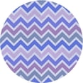 thumbnail image 1 of Ahgly Company Machine Washable Indoor Round Transitional Periwinkle Purple Area Rugs, 6' Round, 1 of 7
