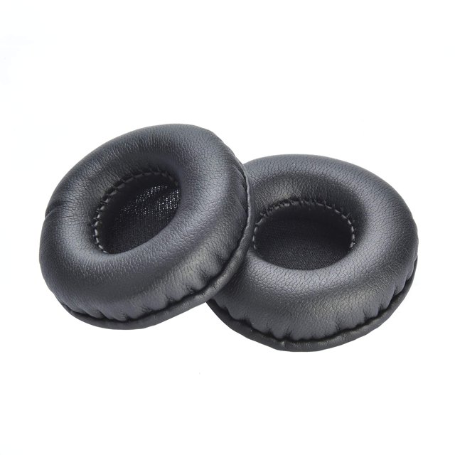1 par de almohadillas redondas de repuesto universales de espuma viscoelástica de cuero proteico de primera calidad para auriculares con diámetro de 60 mm