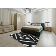 thumbnail image 4 of Ahgly Company Indoor Rectangle Patterned Black Novelty Area Rugs, 7' x 9', 4 of 6