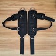 thumbnail image 5 of 2 Pieces Ankle Straps Pedal Rope Glute Exercises Workout Ankle Cuff Set Black, 5 of 5