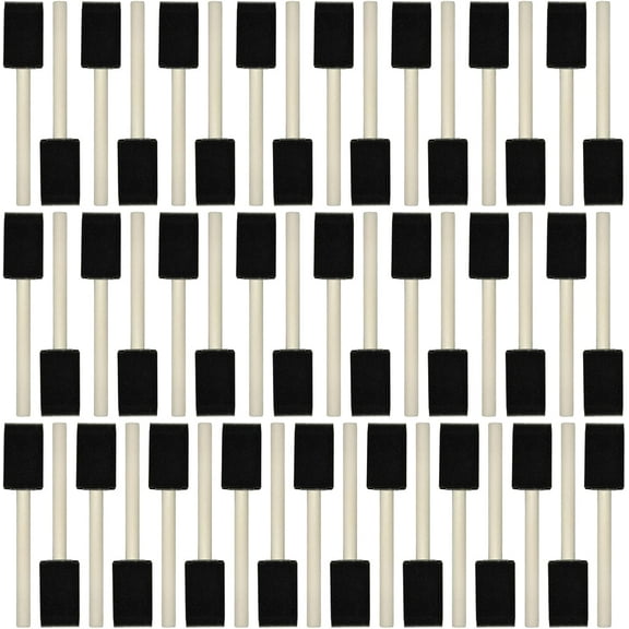 1" Foam Brush Set High Density Foam 50pcs