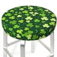 thumbnail image 3 of Easygdp Happy St. Patrick'S Day Easy To Install Bar Chair Cover&Cound Chair Cover&Elastic Stool Cover, Washable&Bottom With Elastic Edge - 14 Inch, 3 of 7