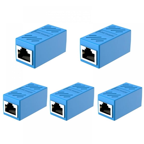 Ethernet Connectors Rj45 Coupler Ethernet Cable Extender Female To Female Network Coupler Network Female Adapter(Pack Of 5)