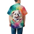 thumbnail image 5 of Funny Watercolor Adorable Bulldog Peeking Through Torn Paper Effect Hawaiian Shirt Breathable Summer Unisex Merch Dog Lover Gifts Idea - 00026, 5 of 6