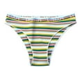 thumbnail image 5 of Rigardu Hot Sale!! 2025 Trendy Panties for Women Soft Low Waisted Underwear Cheeky High Cut Stretch Ladies Briefs Colorful Summer Cotton Striped Briefs French Underwear Underpants Girl Panty D M, 5 of 7