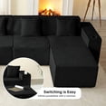 thumbnail image 3 of SOULART 162.38" boneless sectional couch,U shaped modular sectional sofa, cloud couches for living room, No Assembly Required, Black, 3 of 15