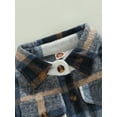 thumbnail image 5 of Bagilaanoe Toddler Baby Boy Flannel Shirts Jacket Plaid Long Sleeve Single-Breasted Shacket 4T 5T 6T Kids Fall Casual Outwear, 5 of 7