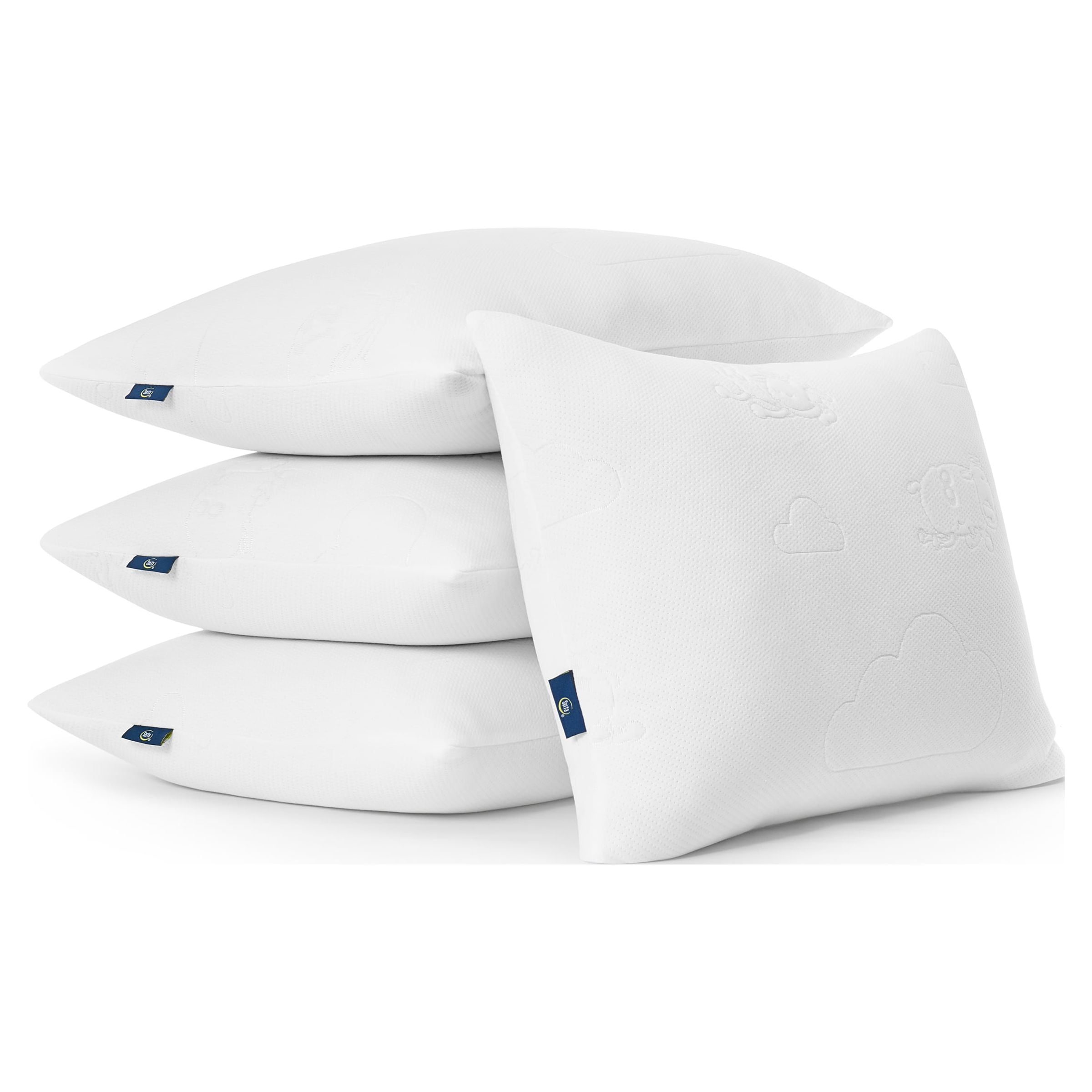 Serta So Comfy Bed Pillow, Standard, 4 Pack