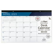 See It Bigger Monthly Desk Calendar, April 2023 - June 2024 (11" x 17") Blue