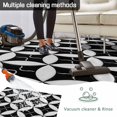 thumbnail image 5 of Black Rhombus Outdoor Rug for Patio/Deck/Porch, Non-Slip Large Area Rug 3 x 5 Ft, Retro Abstract Geometric Pattern Indoor Outdoor Rugs Washable Area Rugs, Reversible Camping Rug Carpet Runner, 5 of 8